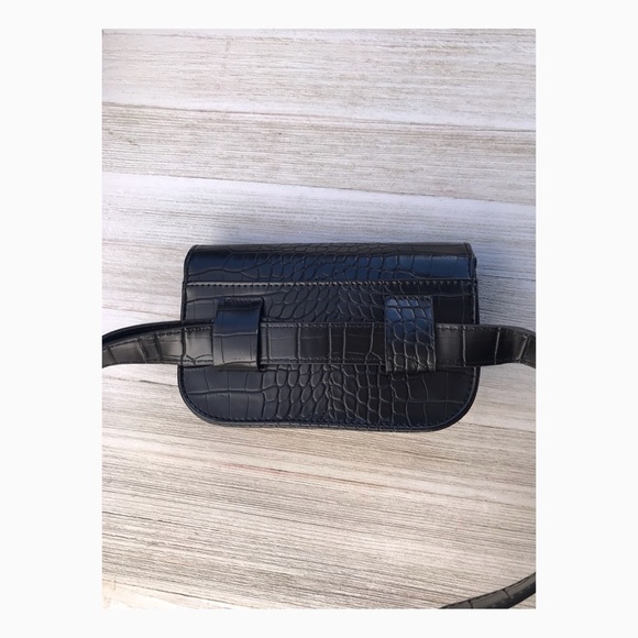 Black leather fanny pack - Picture 5 of 5